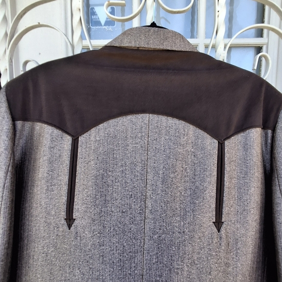 Circle S Dallas Tx Western Retro Boise Yoke Brown Sport Coat Jacket Men Size 44R - Picture 8 of 16